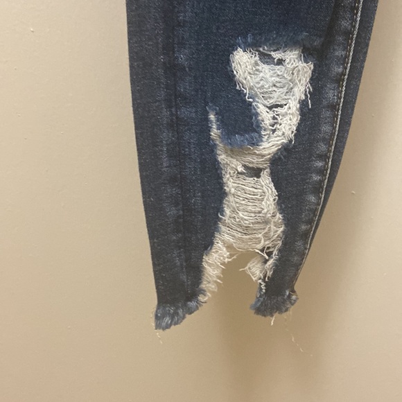 American Eagle Women’s Dark Wash Blue Super Hi Rise Jeggings - Picture 3 of 10